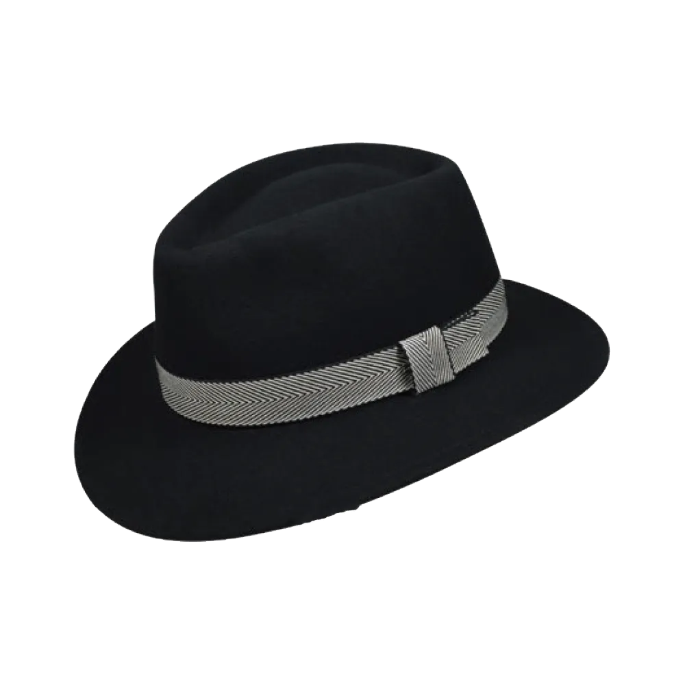 Stamion Καπέλο Γυναικείο Χειμερινό fedora Μαύρο